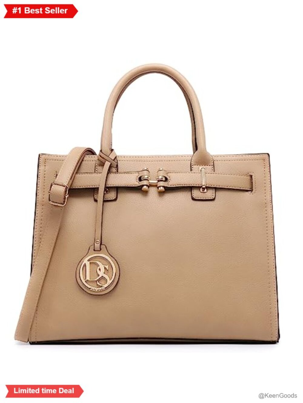 Women's Structured Satchel Purse Vegan Leather Work Handbag Tote Shoulder Bag